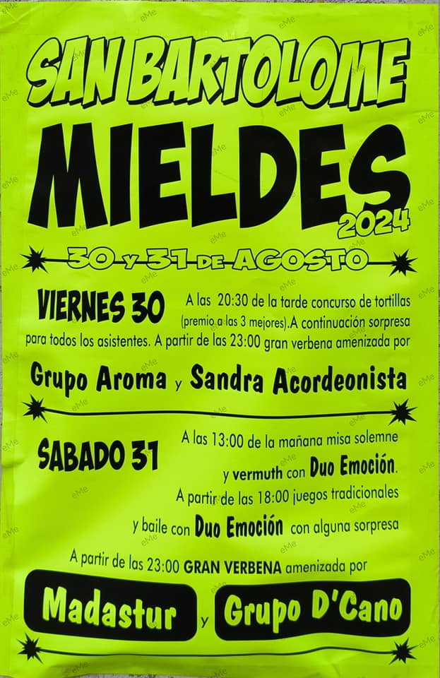 Fiestas de San Bartolom en Mieldes